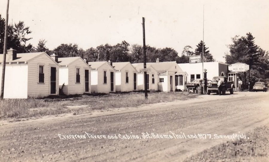 Evergreen Tavern and Cabins - Vintage Postcard (newer photo)